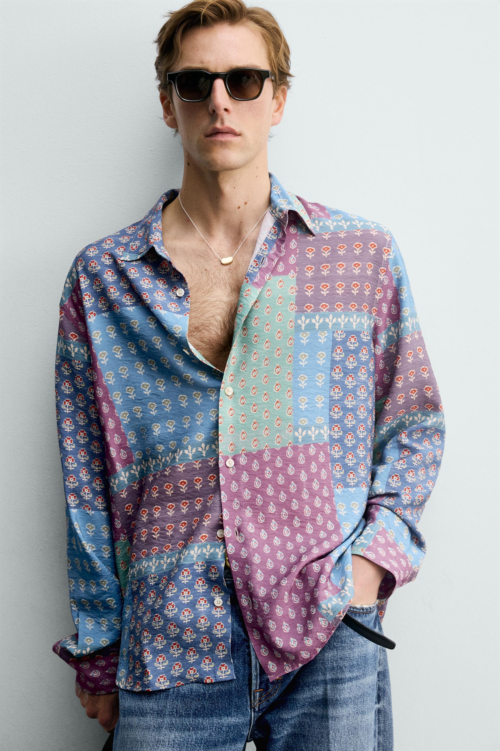 CHEMISE RELAXED FIT À IMPRIMÉ PATCHWORK